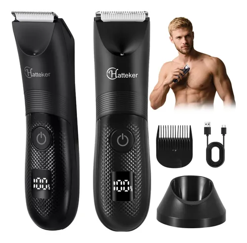 Aparador Corporal Masculino Hatteker Recarregável Preto 5v - R$ 58,51