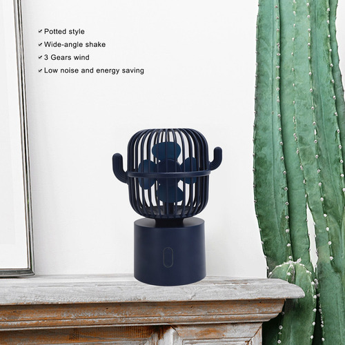 G Ventilador De Viaje Cactus, Portátil, Mini, Oscilante,