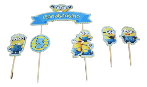 Cake Topper Personalizado Minions O Personaje A Eleccion