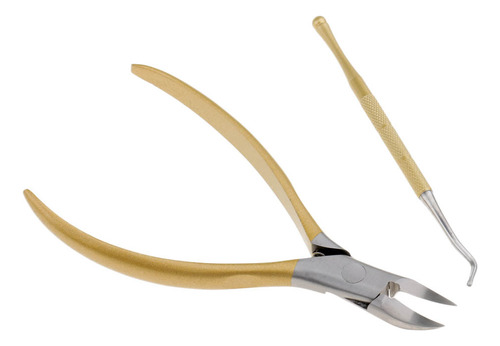 Tijeras De Cutícula De Uñas De Material Acero Dorado
