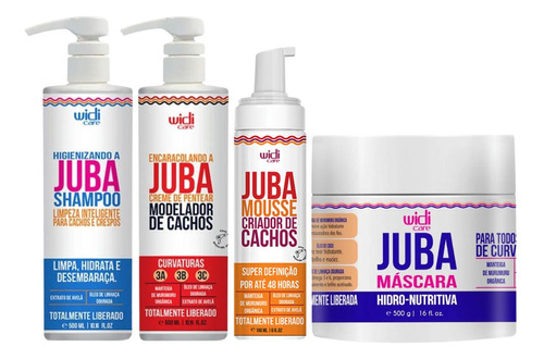 Kit Widi Care Juba Shampoo Encaracolando Mousse Mascara