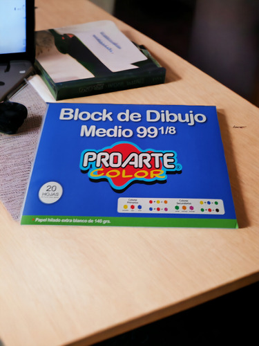 Block N 99 1/8 Proarte 20 Hojas Extra Blanco 140 Grs