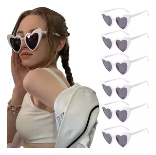 6 Piezas Gafas De Sol Corazón Accesorios Moda Niñas Lentes