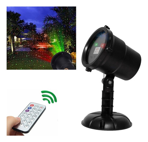Projetor Natalino C/controle Jardim Casa 3d Cor Das Luzes Verde/vermelho 110v/220v