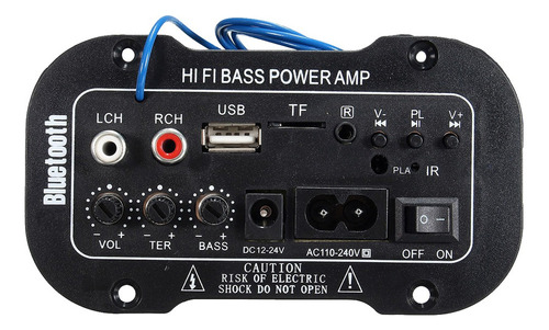 Amplificador De Potencia Bajo Usb Tf Aux Para Vehículos