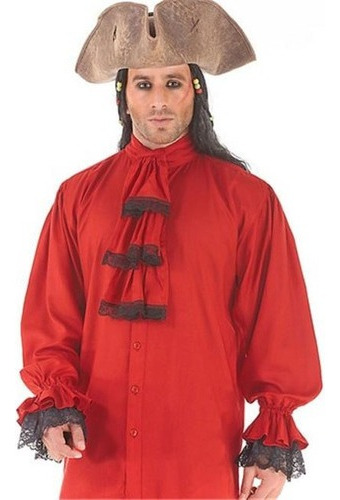 El Pirata Vestirse C1086 Colonial Camisa&#44; Rojo Ex