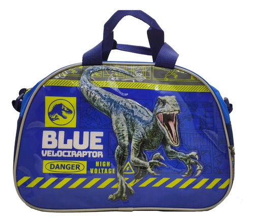 Bolso Oval Blue Jurassic World Mediano Niño Premium