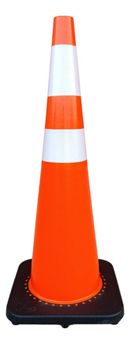 Cono De Tránsito 90cm Con Base De Caucho Qrubber