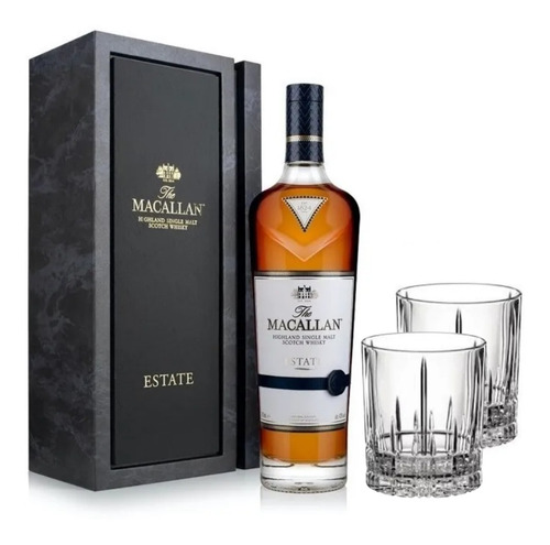 Whisky The Macallan Estate 700ml + 2 Vasos Spiegelau 