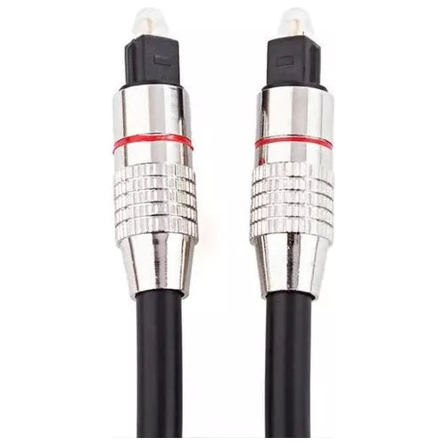 Cable Fibra Óptica Digital Toslink Plug Reforzado 1,50 Mts