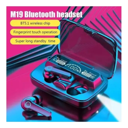 Audífonos In-ear Auriculares Tws M19 Case Power Bank