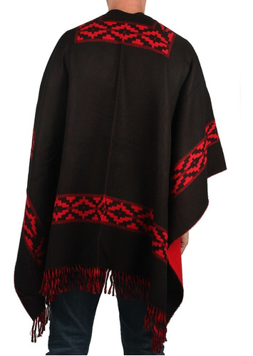 Imagen 3 de 4 de Ruana Poncho Mantón Hombre Guarda Pampa 2