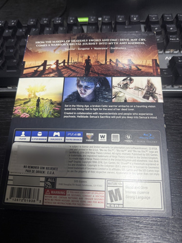 Hellblade Playstation 4 Ps4 Original Completo Fisico (Usado)