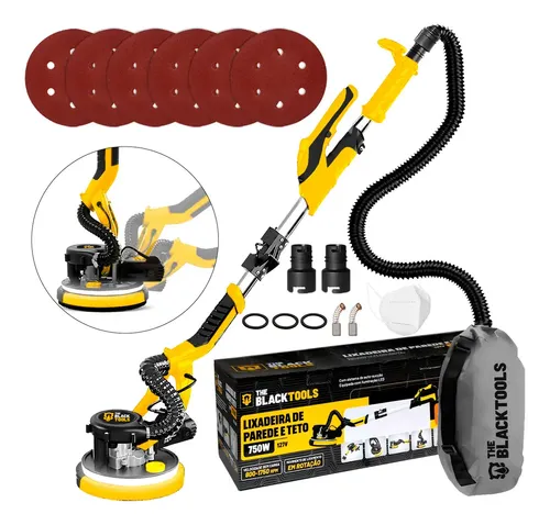 Lixadeira Teto E Parede Telescópica Profissional Com Led E Saco C...