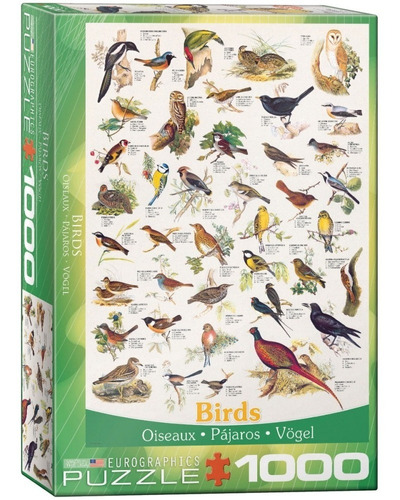 Puzzle 1000 Piezas Birds Fields And Gardens - Eurographics  