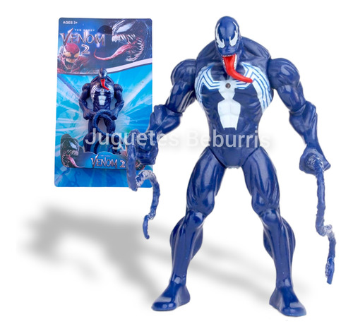 Excelente Muñeco Venom Azul De 16 Cm D Altura. 