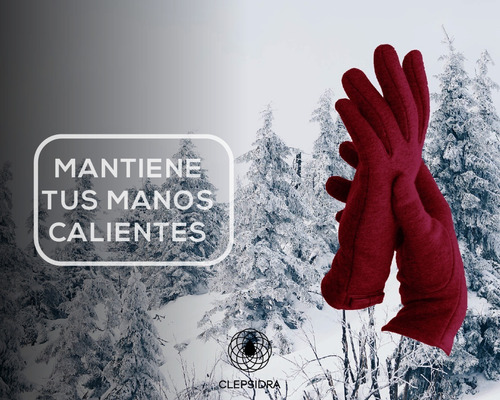 Imagen 8 de 9 de Guante Mujer De Tela Para El Frio Para Pantallas Táctiles