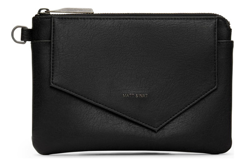 Matt & Nat Vegan Handbags, Nia Zipper Wallet, Negro - Monede