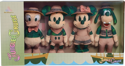 Disney Store Crucero En La Jungla Set 4 Peluches Caja Dañada