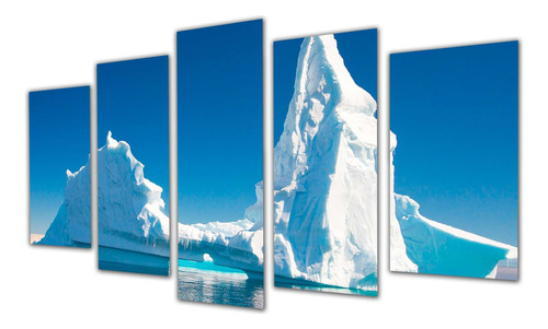 Cuadro 60x100cm Iceberg Mar Azul Cielo De Dia Hielo