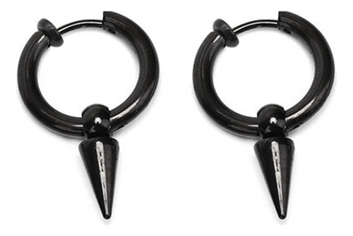 Argollas Hombre Aros Mujer X2 Pares A Presión Negro Y Plata