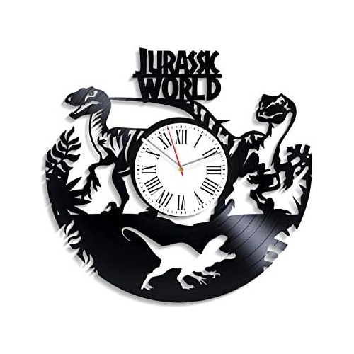 Reloj De Pared De Parque De Dinosaurios Arte Minimalist...