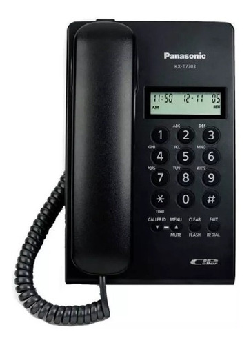 Teléfono Fijo Panasonic Kx-t7703 Negro De Mesa 