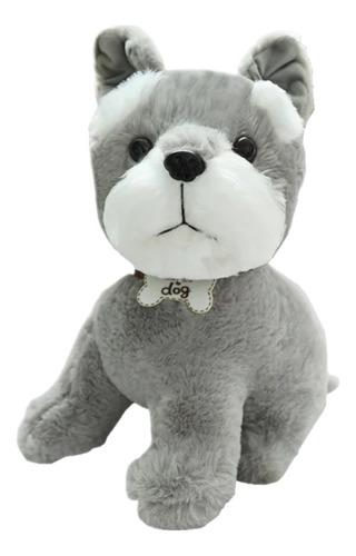 Peluche Cachorro Juguete Felpa Schnauzer 30cm Tierno Perro