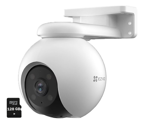 Cámara Wifi H8 Pro 3k Ezviz Exterior 360° Alarma + Sd 128gb