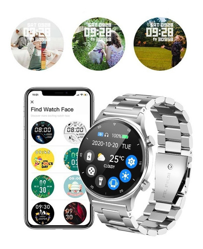 Imagen 5 de 7 de Lige Reloj Deportivo Con Bluetooth Impermeable Para Hombre