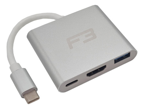 Cabo Adaptador Type-c 3 Em 1 Usb-c Hdmi Usb 3.1 Macbook 118