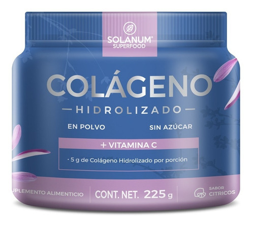 Solanum Colageno Hidrolizado Con Vitamina C 225 G Sfn Sabor Sin sabor