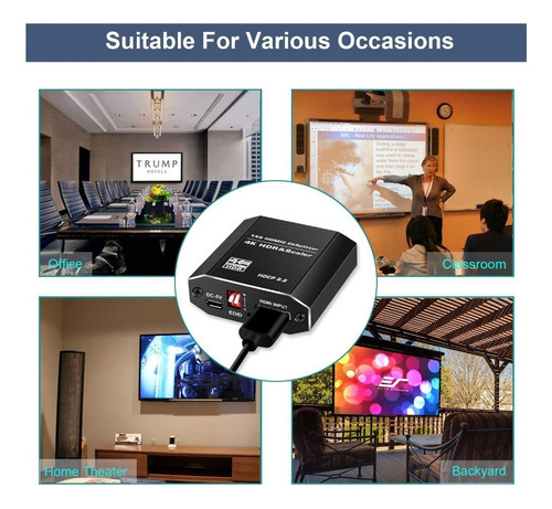 Divisor Hdmi 4k 1x2 Hdmi 2.0b Hdcp 2.2