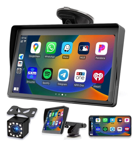 Montura Portátil Carplay For Salpicadero, Pantalla Táctil D