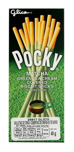  Dulces Galleta Coreano Pocky Matcha 1 Pieza 40g Glico