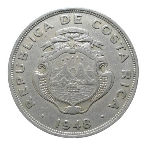 Costa Rica 2 Colones 1948  2ts#7