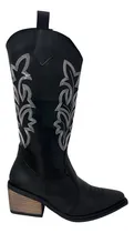Comprar Botas Texanas Dama Mujer Caña Alta Bordada Eco Cuero.