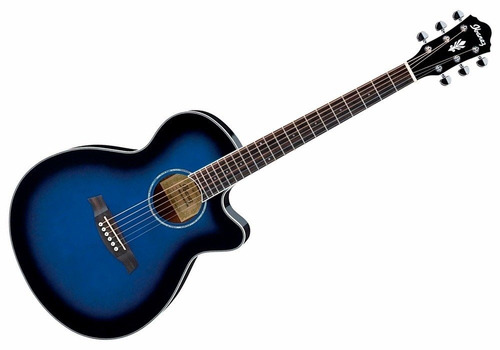 Imagen 1 de 2 de Guitarra Electroacústica Aeg8e Tbs Eq Ibanez Con Corte