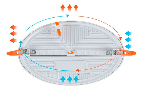 Pack 10 Foco Led Embutido Redondo Panel Luz Fría Abeja 36w