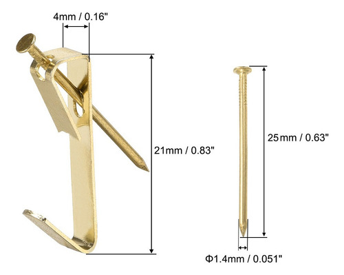 25 Colgadores For Cuadros De Pared Duro Con Clavos 10lbs