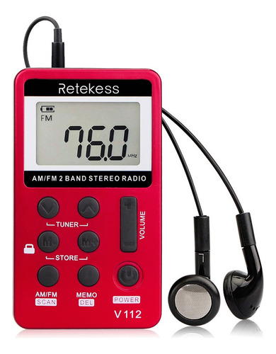 Retekess V-112 - Radio Estéreo Portátil Am/fm (2 Bandas)