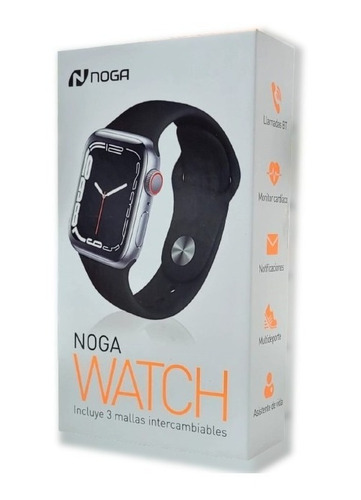 Imagen 5 de 7 de Smartwatch Noga Reloj Inteligente Ng-sw11 +2 Mallas Silicona