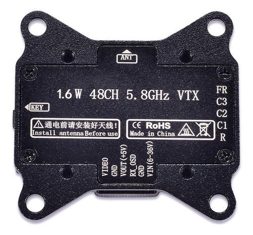 Transmisor De Audio Y Vídeo Vtx Vt5804-bat Fpv De 5,8 G, 1,6