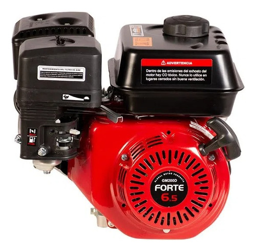 Motor Forte Gasolina 6.5 Hp Eje Cuña Gm200fd Eje De Cuña 