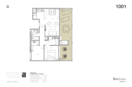 Imagen 2 de 6 de Venta Apartamento 2 Dormitorios Centro Live Suites