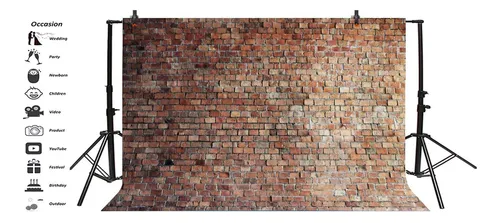 Fotografía De Telón De Fondo De Pared De Ladrillo Rojo Vinta