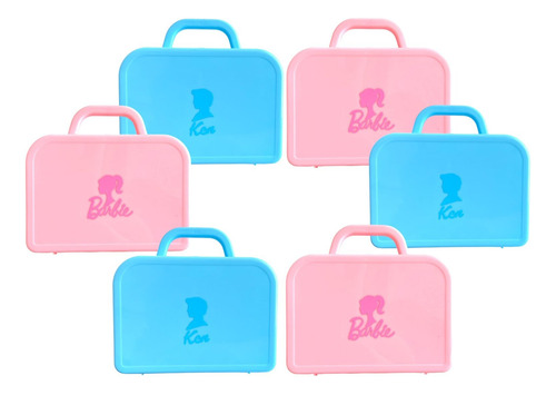 Valijitas Souvenir Personalizada Cumple Tematico X40 U. Barbie Y Ken