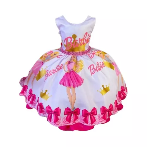 Vestido temático Barbie Rosa aniversário