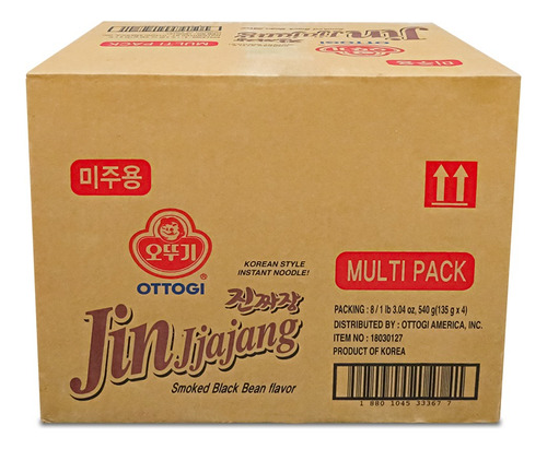 Ottogi Ramen Coreano Jin Jjajang Caja De 32 Piezas 135g C/u