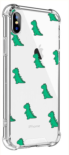 Funda Transparente Para iPhone XS Max Diseno Dinosaurios